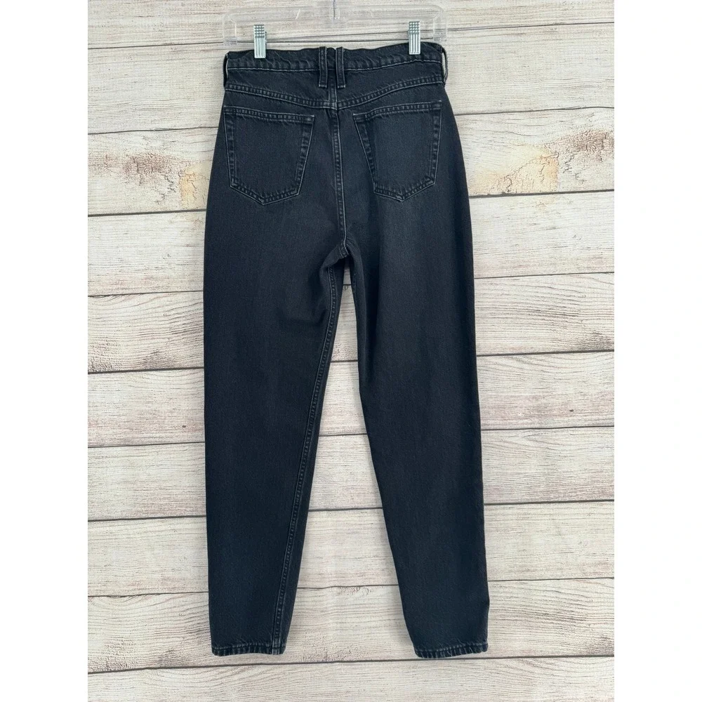 FRAME High Rise Tapered Jeans Womens 25 Inkwell Black Cotton HNTT726 - Picture 2 of 8